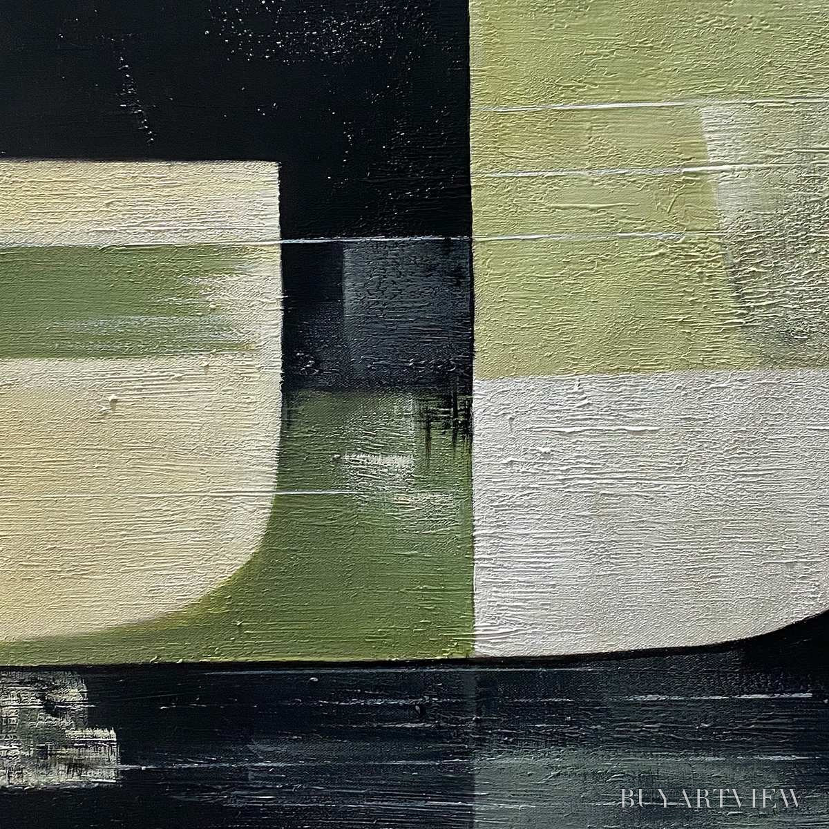 ARTOVITAS Structured Forms – Minimalist Abstract Block Oil Painting - image 6