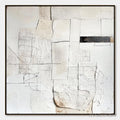 ARTOVITAS Deconstructed Plans – Textured Minimalist Architectural Abstract Painting - image 1