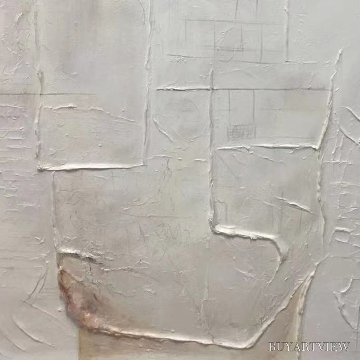 ARTOVITAS Deconstructed Plans – Textured Minimalist Architectural Abstract Painting - image 6