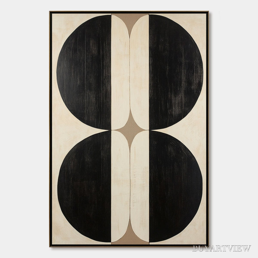 ARTOVITAS Symmetry – Minimalist Geometric Abstract Oil Painting - image 1