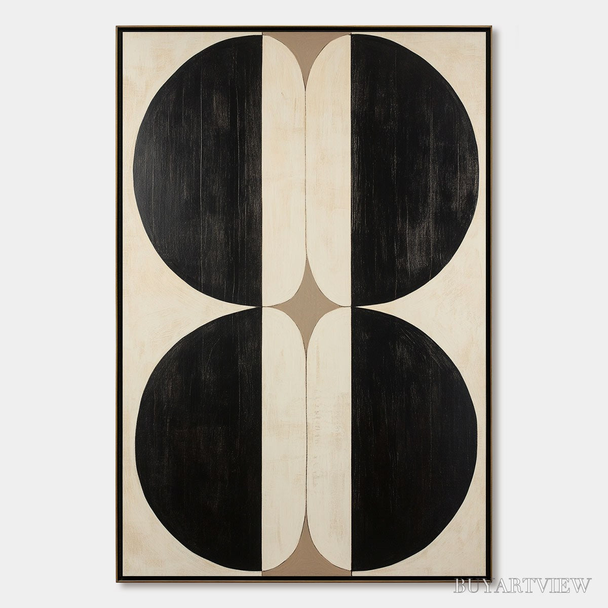 ARTOVITAS Symmetry – Minimalist Geometric Abstract Oil Painting - image 1