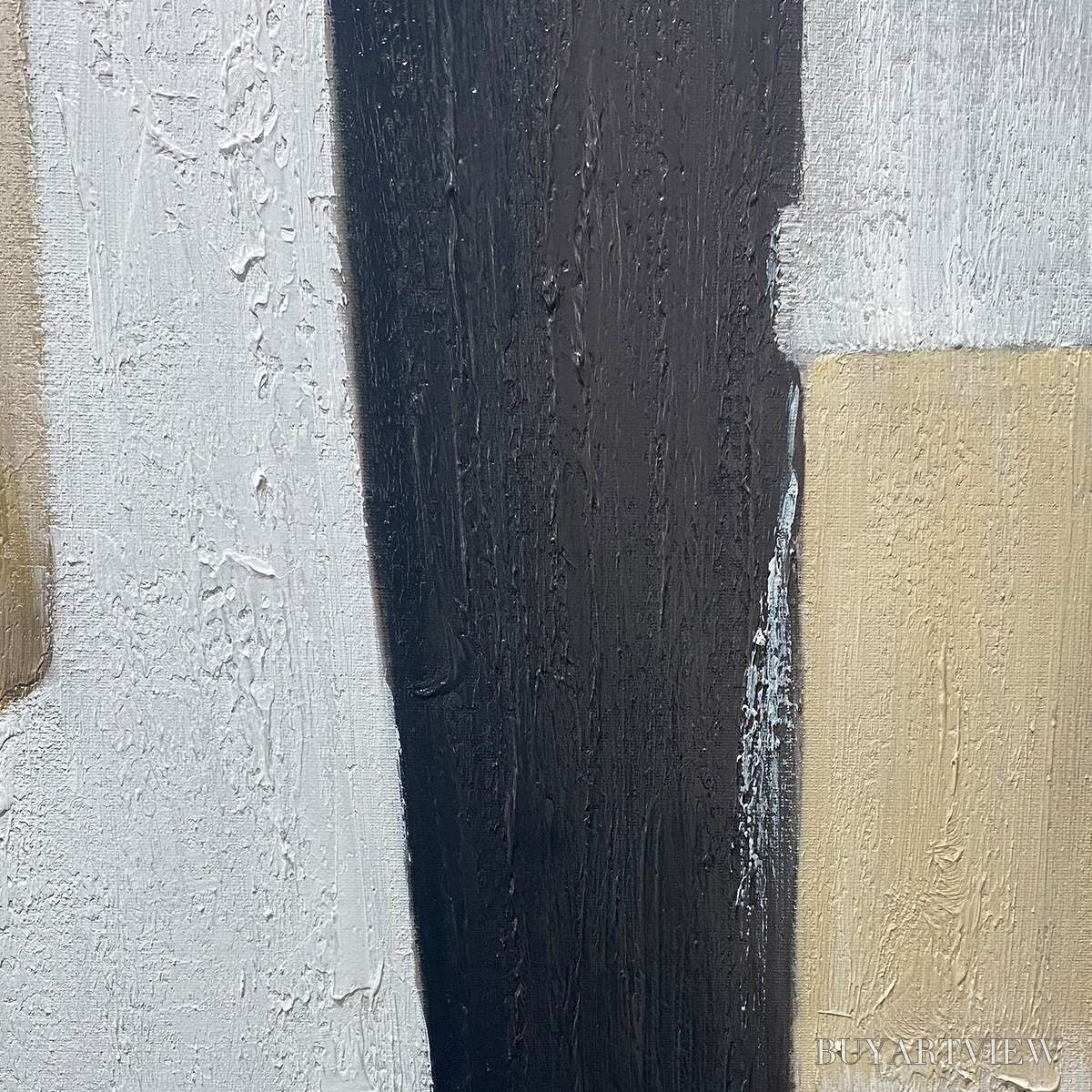 ARTOVITAS Structured Calm – Textured Minimalist Abstract Oil Painting - image 3