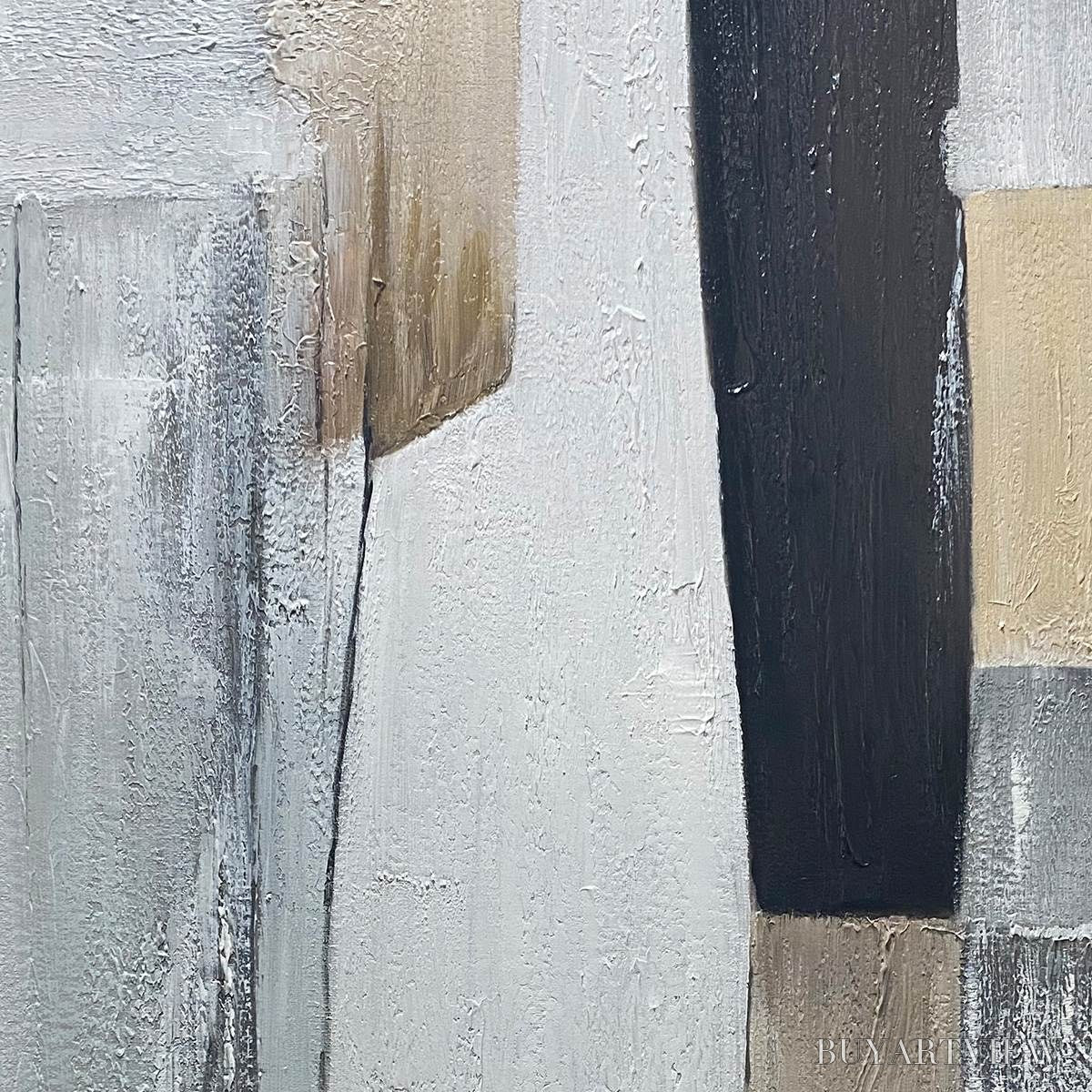 ARTOVITAS Structured Calm – Textured Minimalist Abstract Oil Painting - image 6