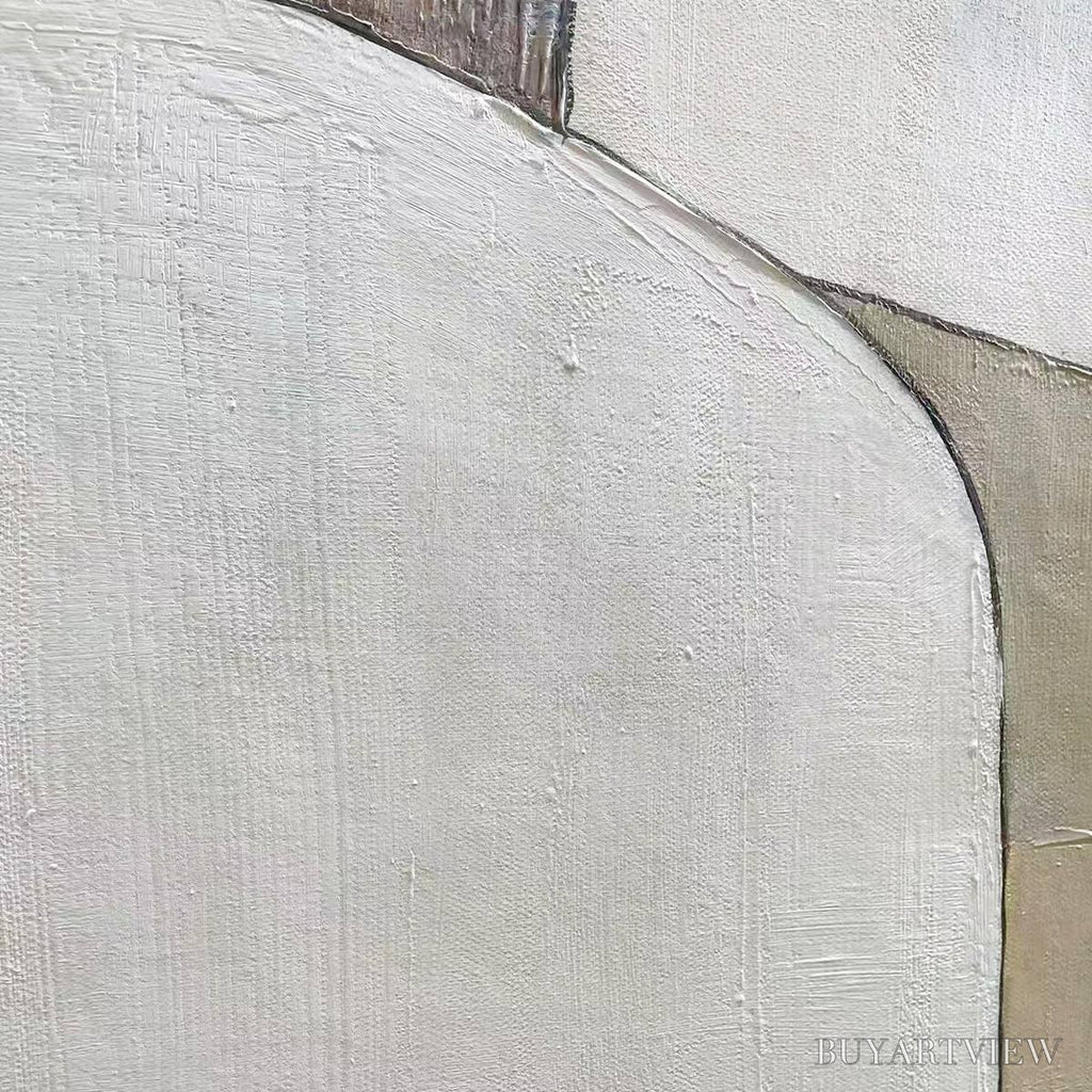 ARTOVITAS Earthen Forms – Textured Minimalist Abstract Oil Painting - image 3