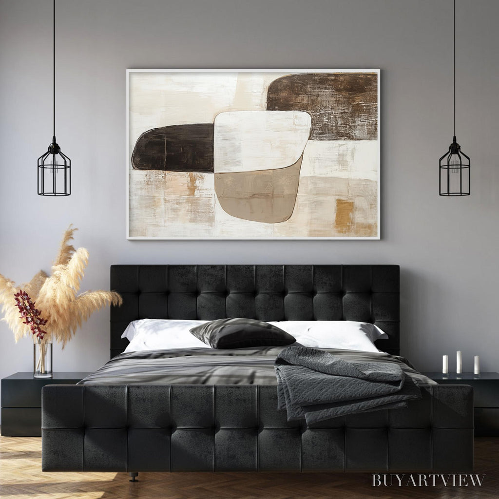 ARTOVITAS Earthen Forms – Textured Minimalist Abstract Oil Painting - image 4