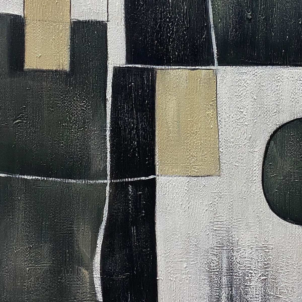 ARTOVITAS Contrast – Abstract Geometric Oil Painting - image 6
