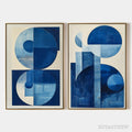 ARTOVITAS Blue Harmony – Minimalist Geometric Abstract Acrylic Painting - image 1