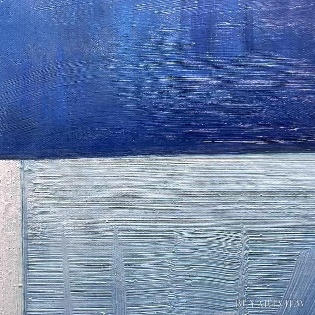 ARTOVITAS Blue Harmony – Minimalist Geometric Abstract Acrylic Painting - image 3