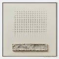 ARTOVITAS Order & Texture – Minimalist Beige Abstract Acrylic Painting - image 1