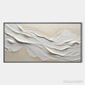 ARTOVITAS White Sands – Textured Abstract Oil Painting in White - image 1