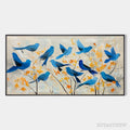 ARTOVITAS Azure Flight – Blue Birds Painting Minimalist Nature - image 1