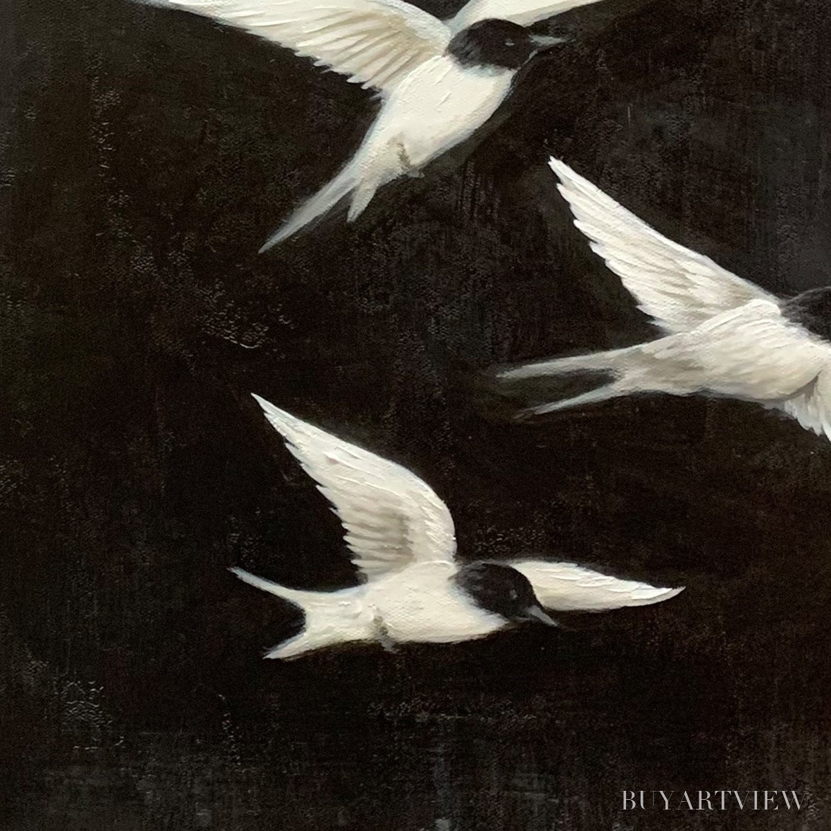 ARTOVITAS Flight – Minimalist Birds in Flight Oil Painting - image 5
