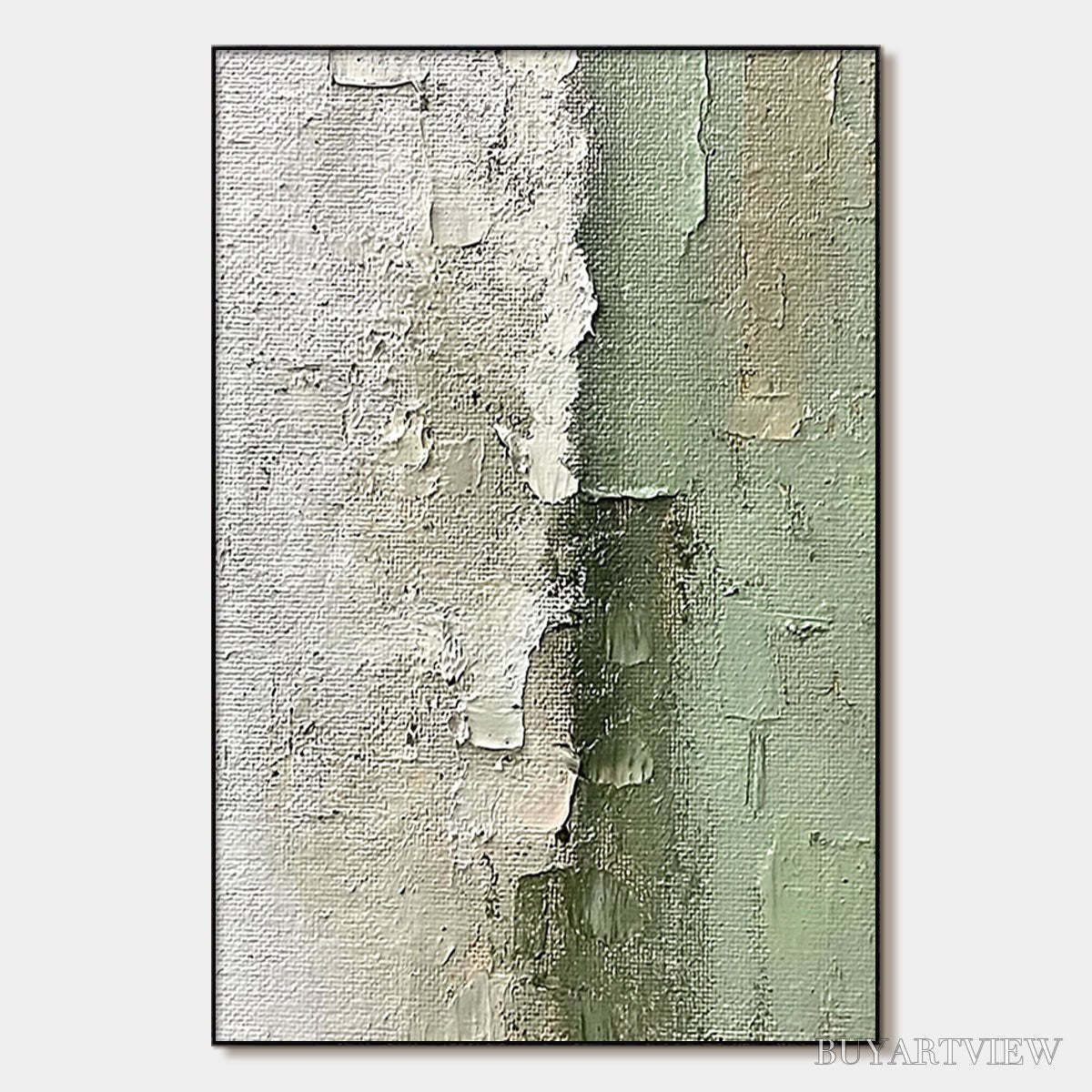 ARTOVITAS Serene Simplicity – Textured Minimalist Abstract Oil Painting - image 1