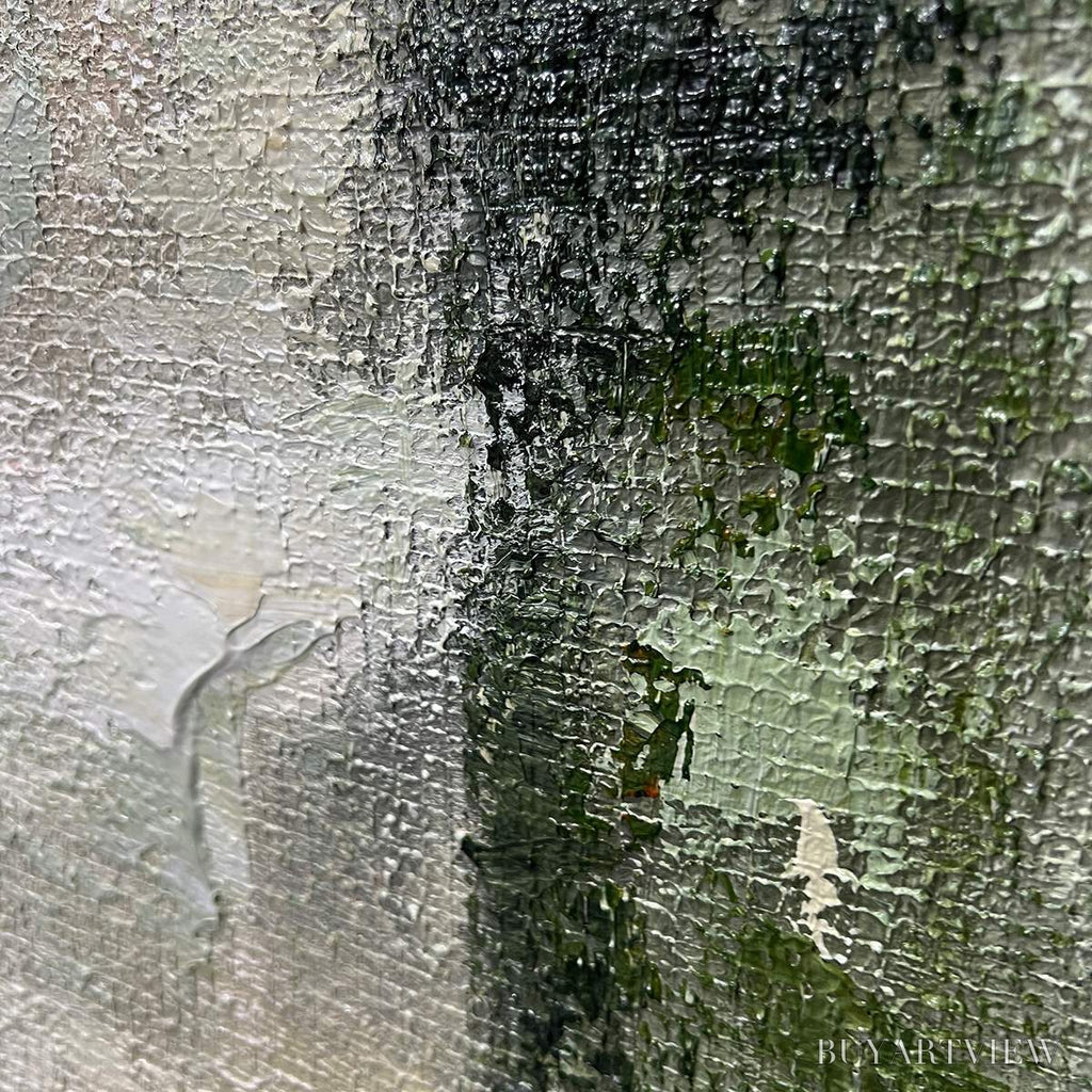 ARTOVITAS Serene Simplicity – Textured Minimalist Abstract Oil Painting - image 3
