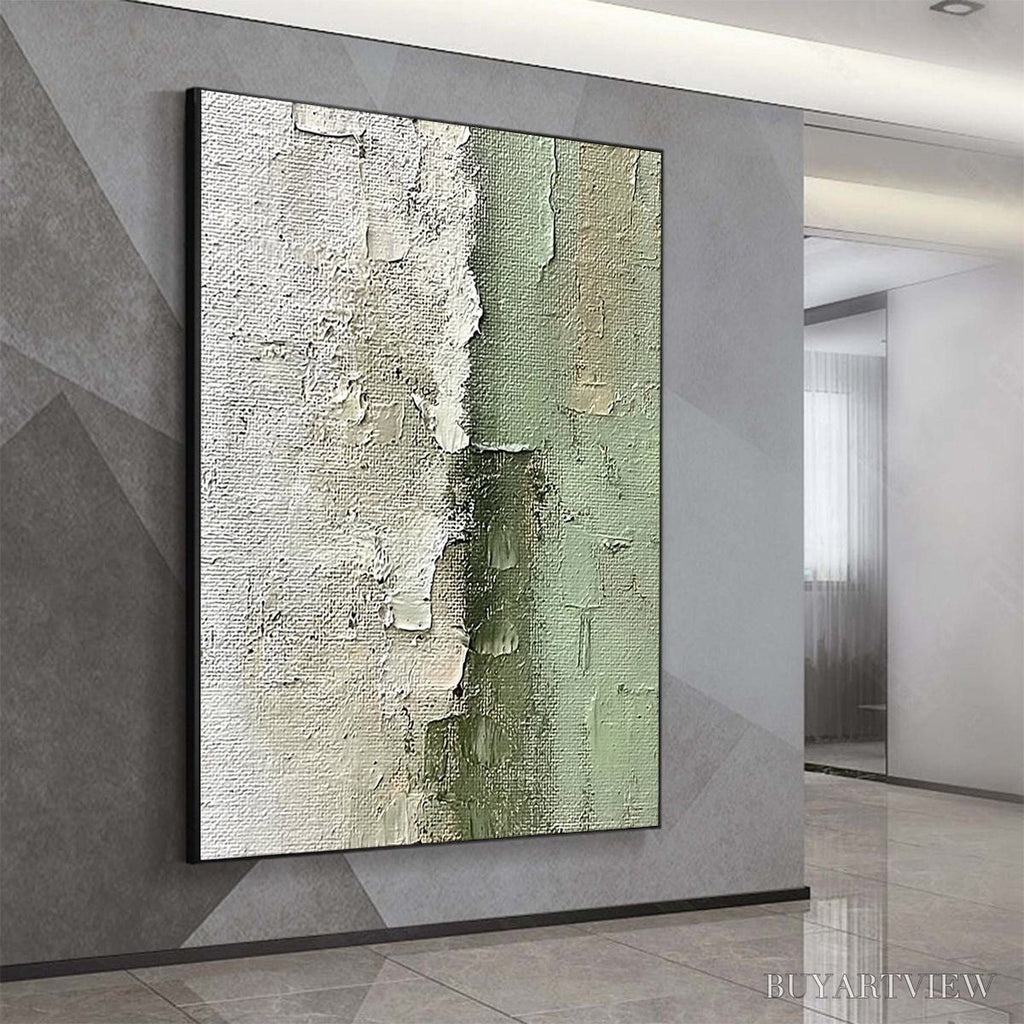 ARTOVITAS Serene Simplicity – Textured Minimalist Abstract Oil Painting - image 4