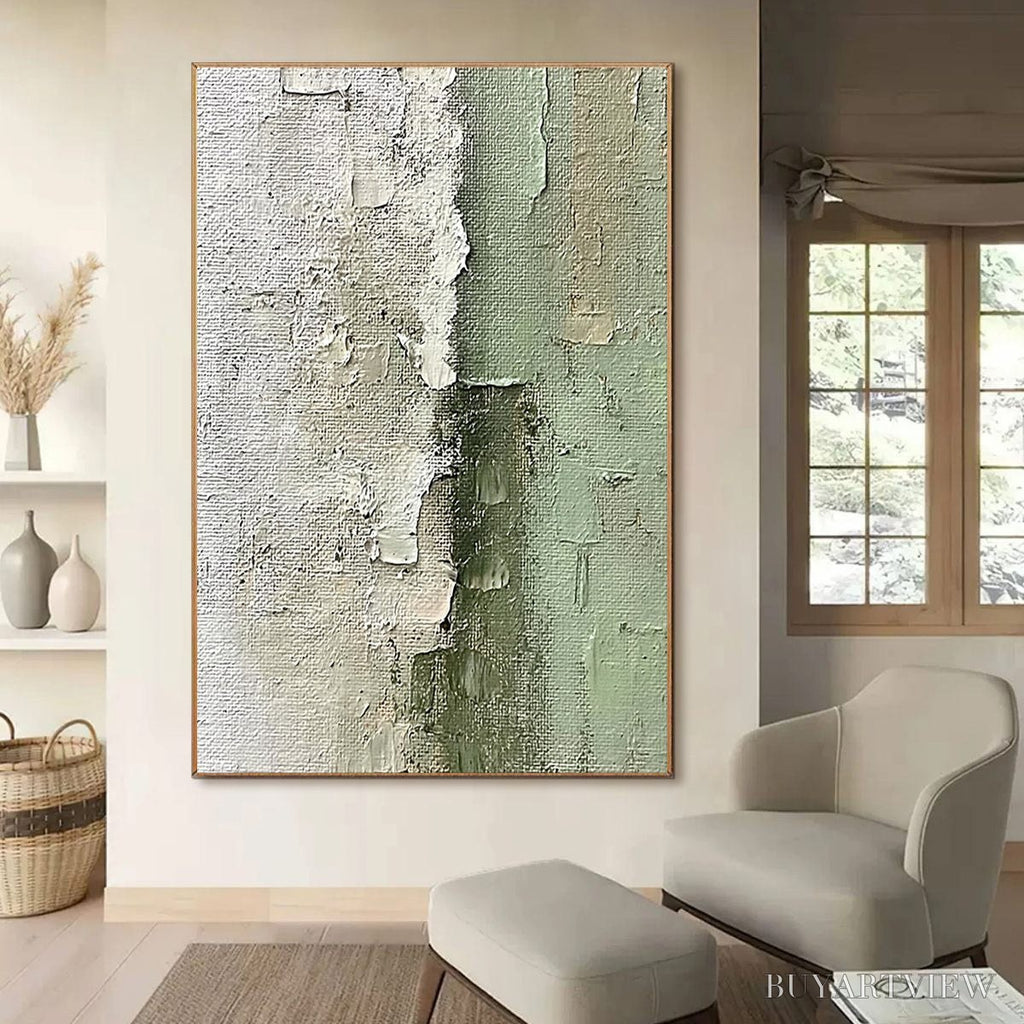 ARTOVITAS Serene Simplicity – Textured Minimalist Abstract Oil Painting - image 6