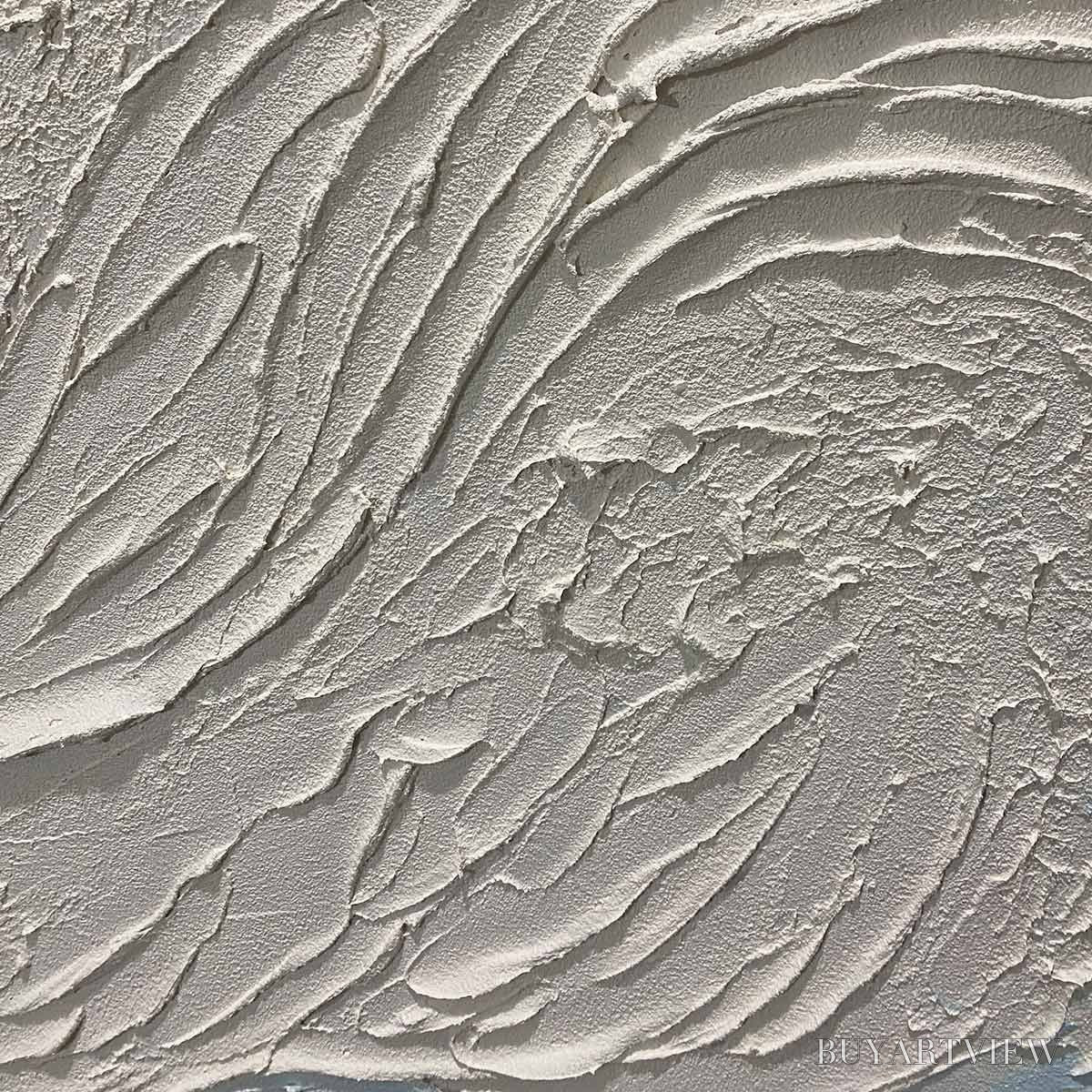 ARTOVITAS Whispers of White – Textured Minimalist Oil Painting - image 3