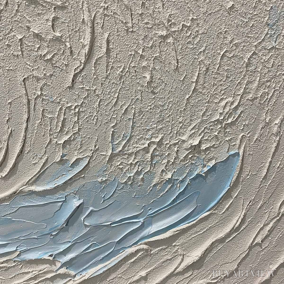 ARTOVITAS Whispers of White – Textured Minimalist Oil Painting - image 5