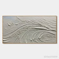 ARTOVITAS Serene Ridges – Textured Minimalist White Oil Painting - image 1