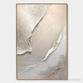 ARTOVITAS Serene Pathways – Minimalist Beige Textured Impasto Oil Painting - image 1