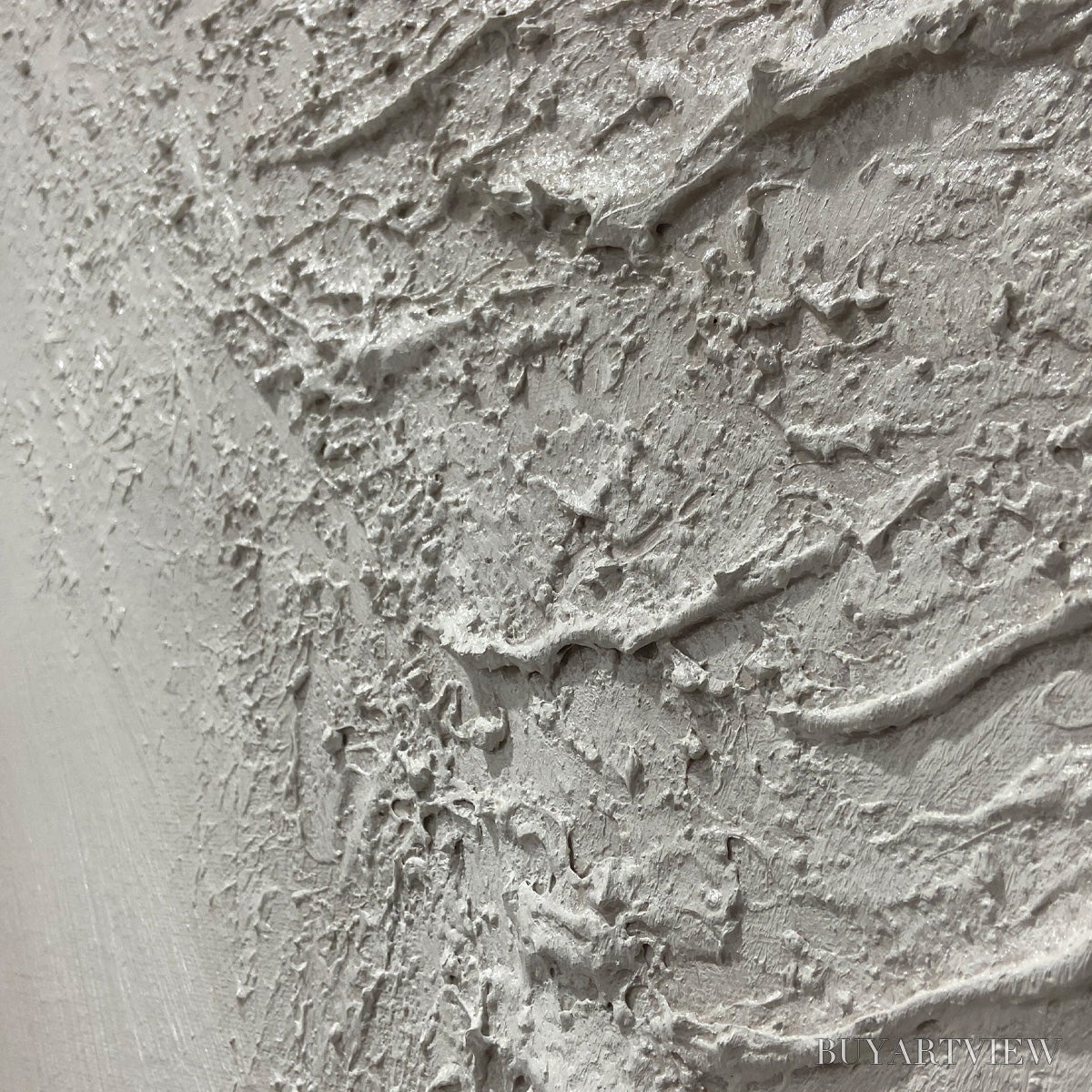 ARTOVITAS Serene Pathways – Minimalist Beige Textured Impasto Oil Painting - image 5