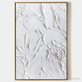 ARTOVITAS White Texture – Textured Abstract Painting, White , Vertical Canvas, Minimalist Decor - image 1