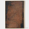 ARTOVITAS Rustic Texture – Textured Abstract Painting in Brown - image 1