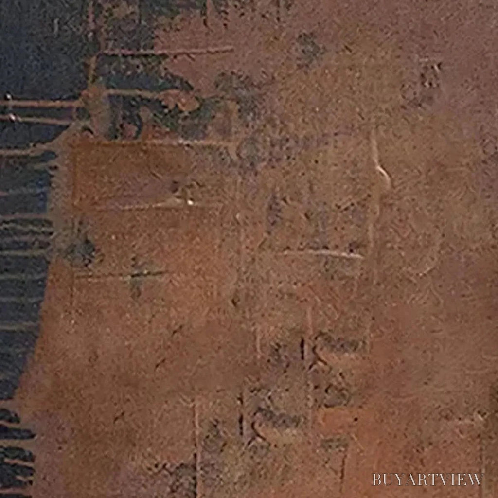 ARTOVITAS Rustic Texture – Textured Abstract Painting in Brown - image 3