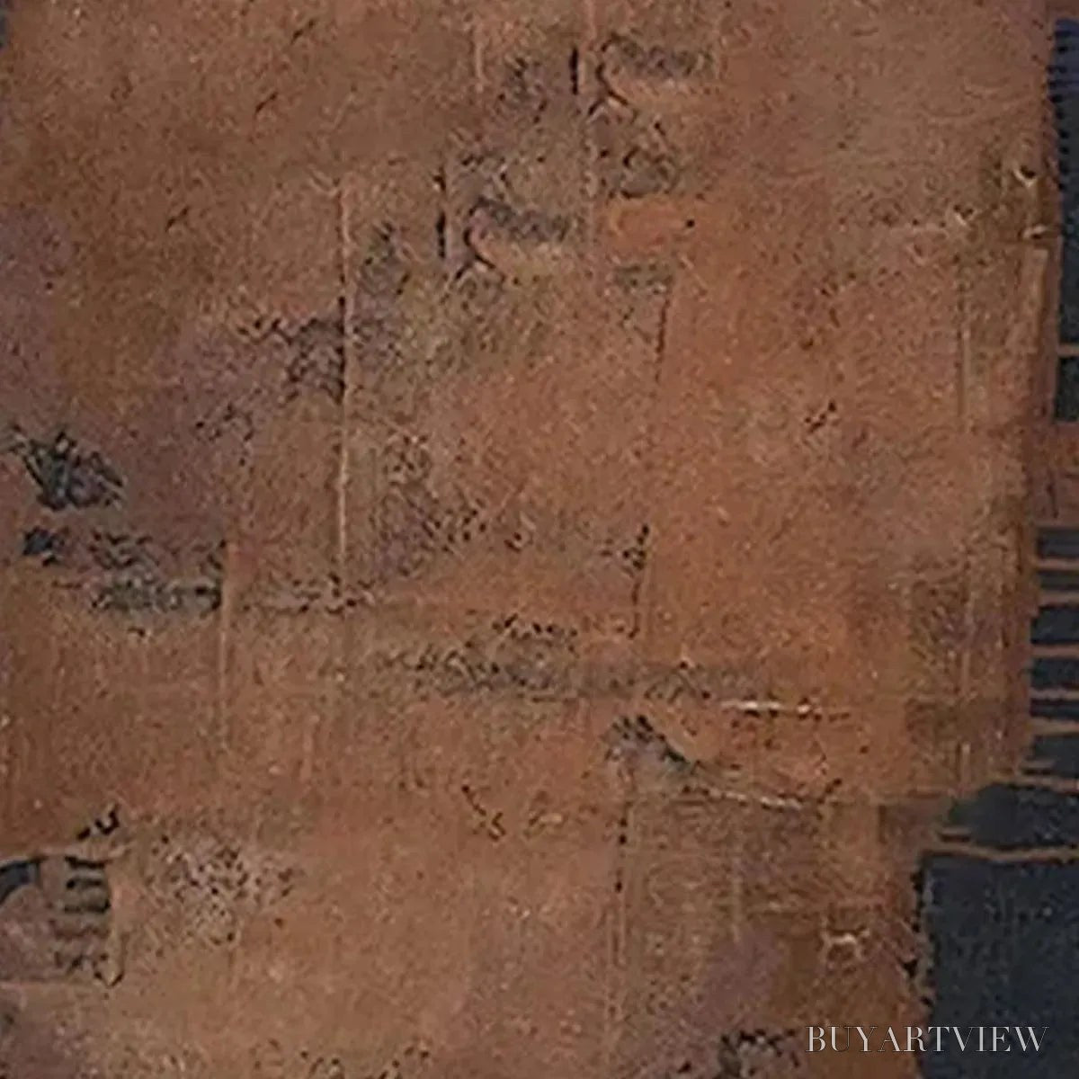 ARTOVITAS Rustic Texture – Textured Abstract Painting in Brown - image 6