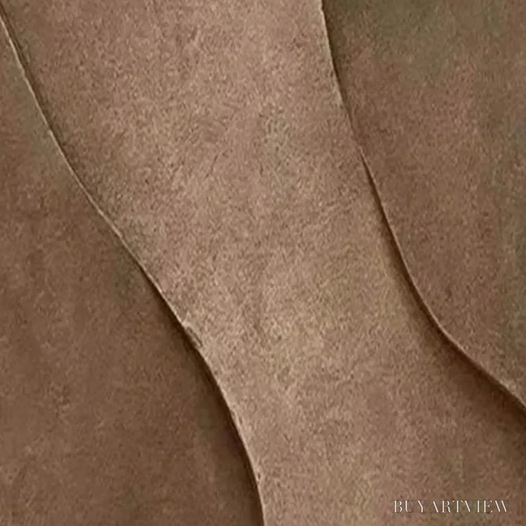 ARTOVITAS Brown Texture Duo – Set of 2 Textured Abstract Paintings in Brown - image 3