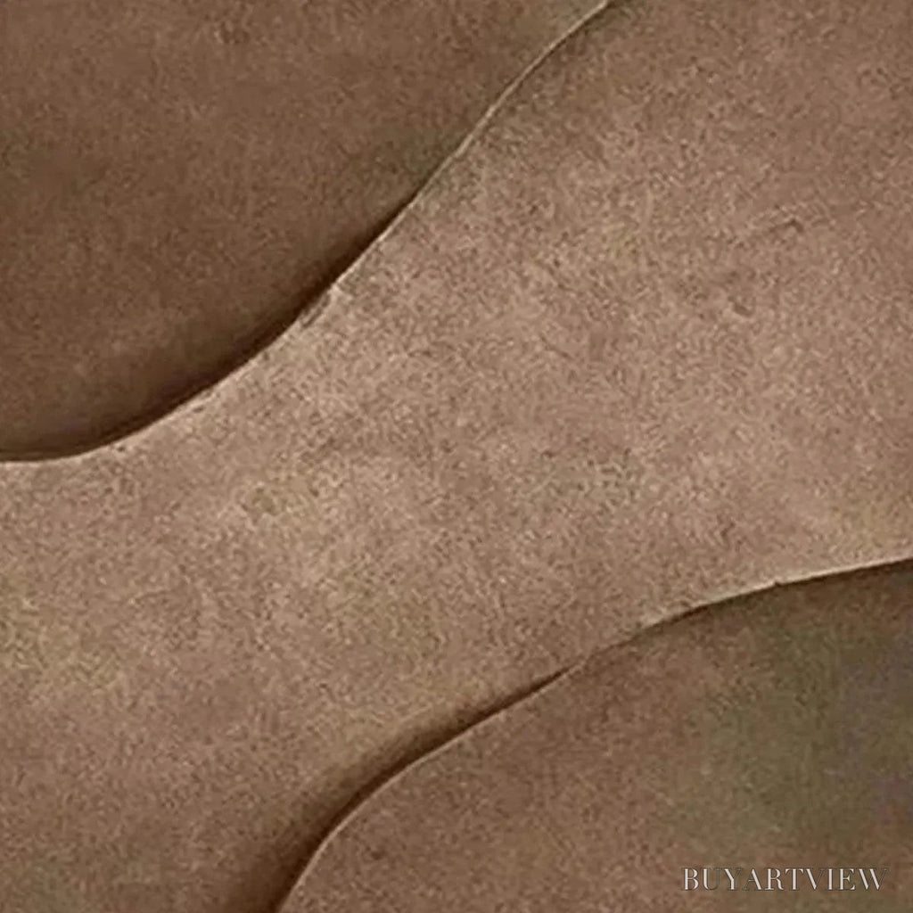 ARTOVITAS Brown Texture Duo – Set of 2 Textured Abstract Paintings in Brown - image 6