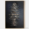 ARTOVITAS Black and Gold Texture – Textured Abstract Painting - image 1