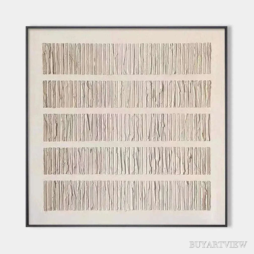ARTOVITAS Textured Beige – Minimalist Textured Painting - image 1