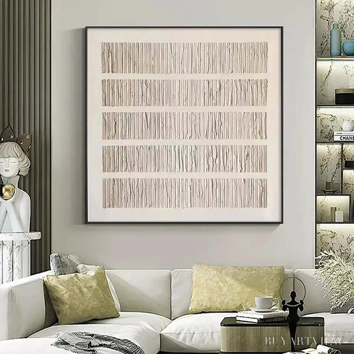 ARTOVITAS Textured Beige – Minimalist Textured Painting - image 2