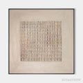 ARTOVITAS Beige Grid – Minimalist Textured Painting in Beige - image 1