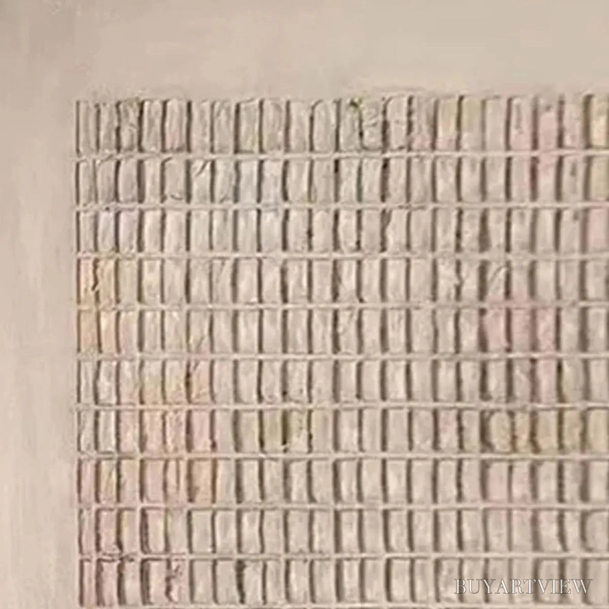 ARTOVITAS Beige Grid – Minimalist Textured Painting in Beige - image 3