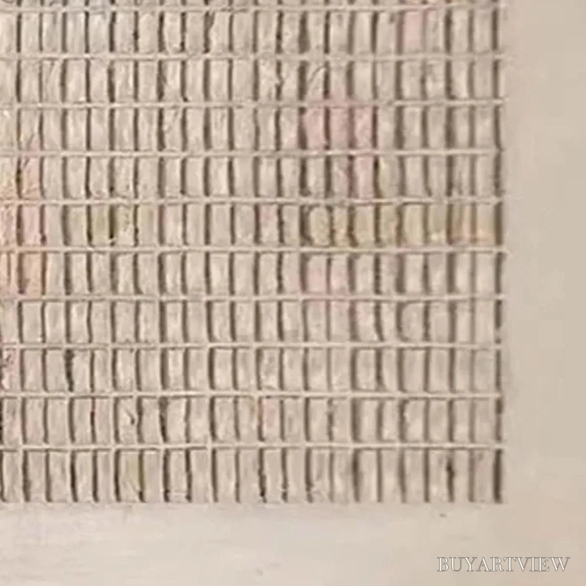 ARTOVITAS Beige Grid – Minimalist Textured Painting in Beige - image 6