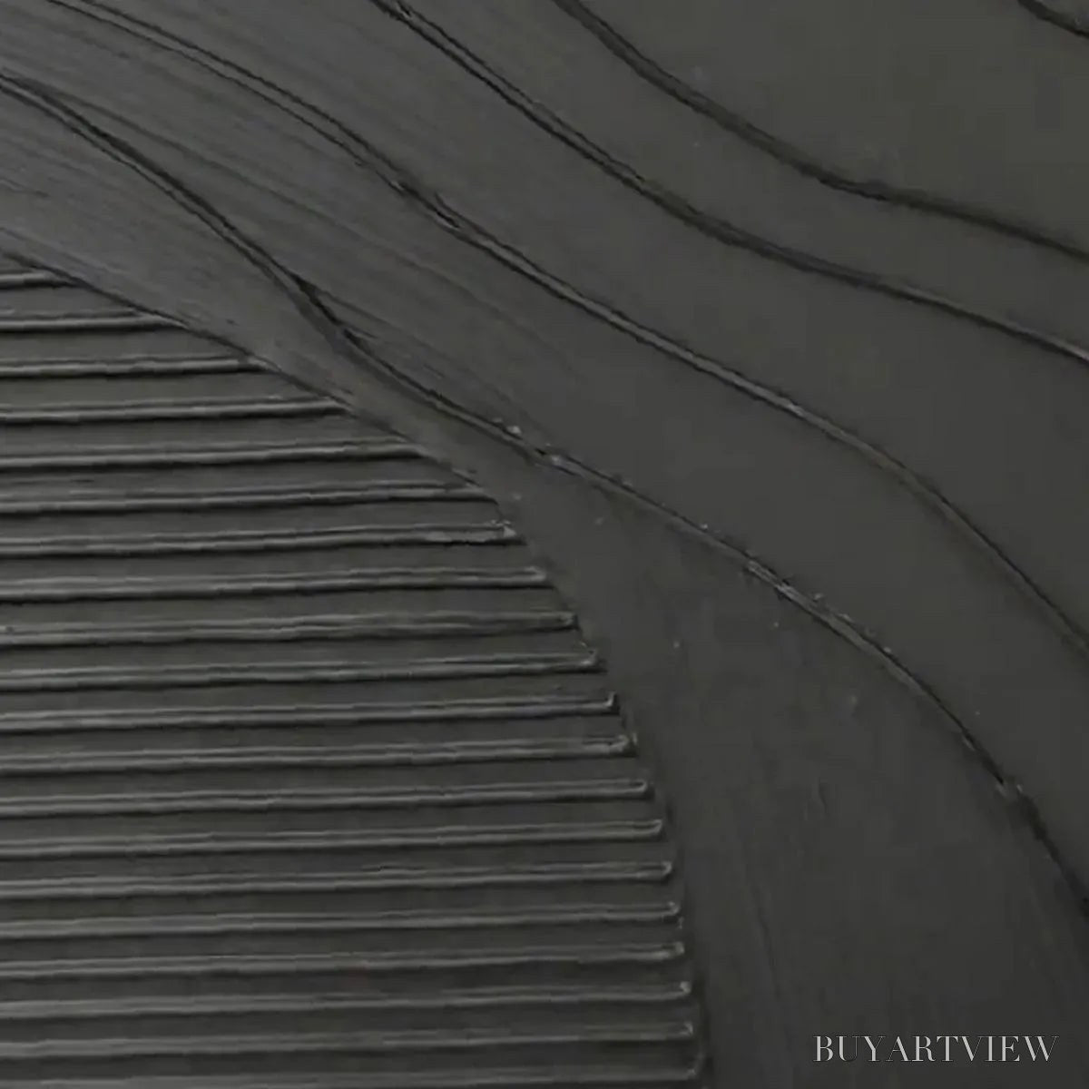 ARTOVITAS Black Texture – Minimalist Textured Painting in Black - image 2