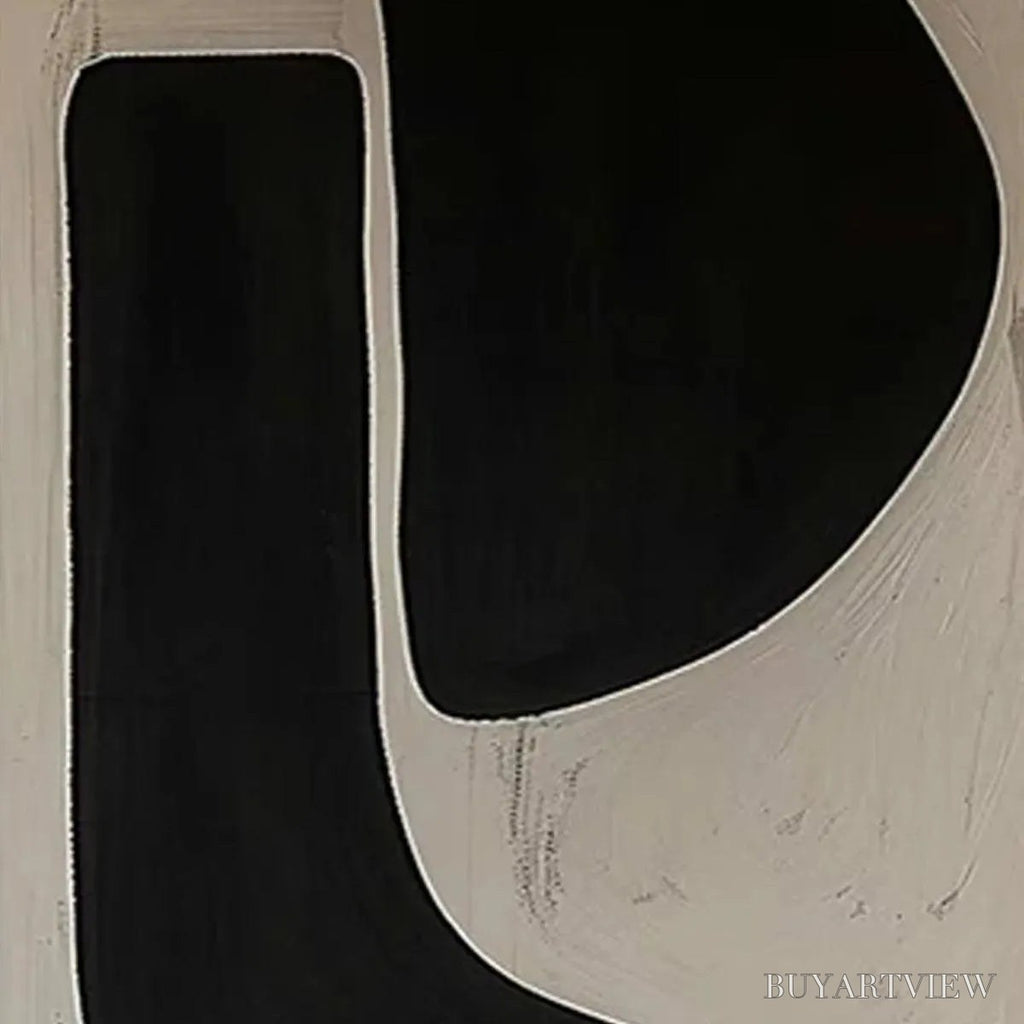 ARTOVITAS Black & Beige Abstract Diptych Ii – Abstract Painting Set of 2, Vertical - image 6