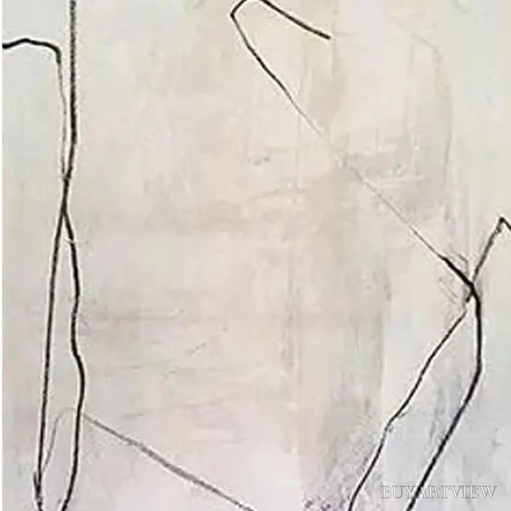 ARTOVITAS Minimalist Abstract Diptych – Beige Abstract Painting Set of 2 - image 3