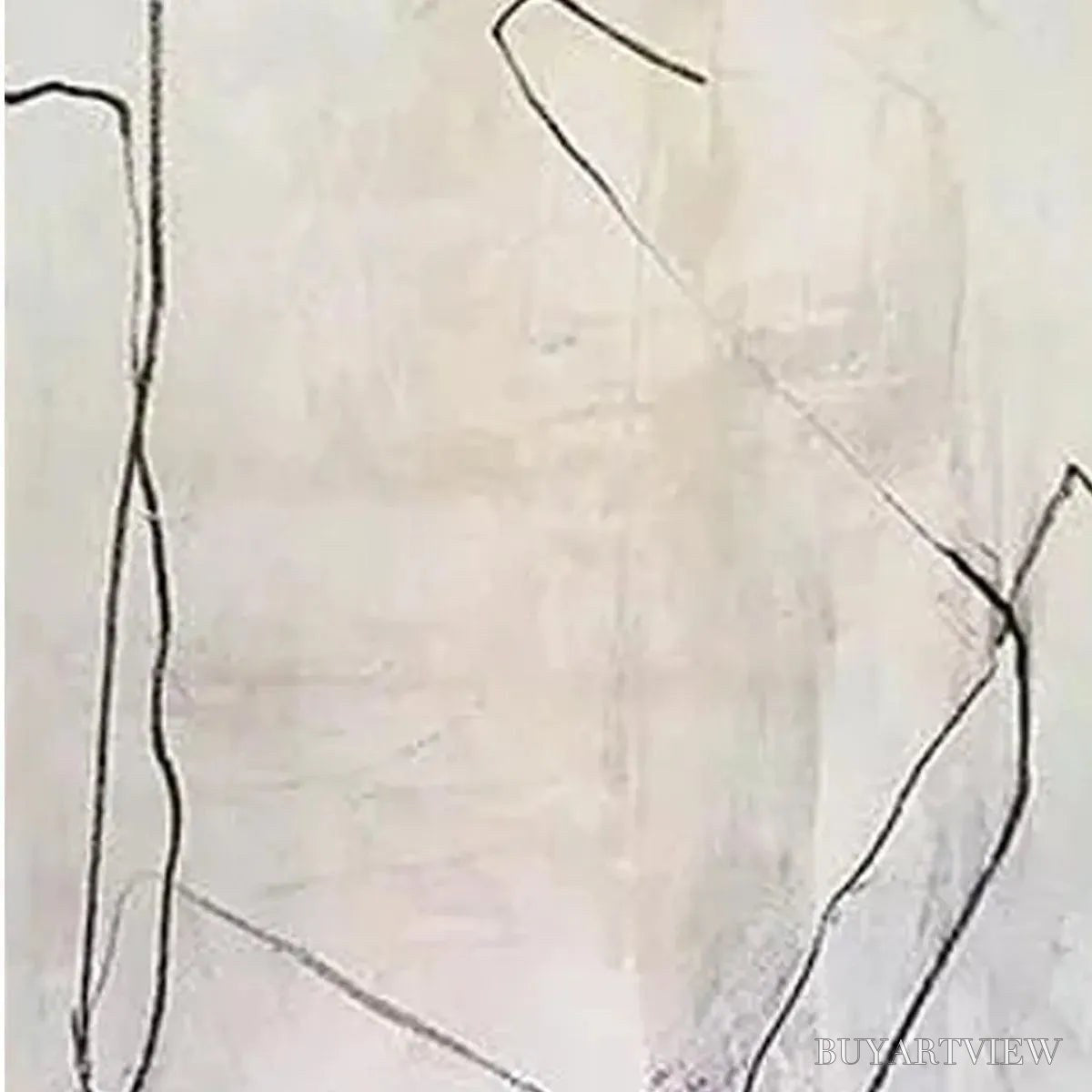 ARTOVITAS Minimalist Abstract Diptych – Beige Abstract Painting Set of 2 - image 3