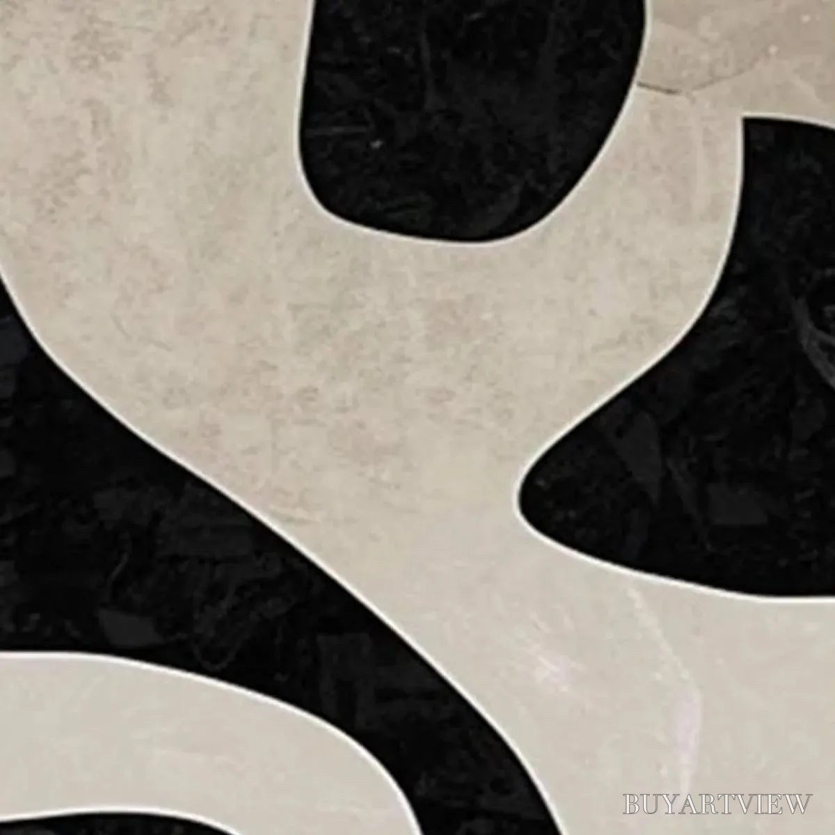 ARTOVITAS Black & Beige Abstract Diptych – Abstract Painting Set of 2, Vertical - image 3
