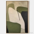 ARTOVITAS Minimalist Green Abstract – Modern Abstract Painting, Vertical - image 1