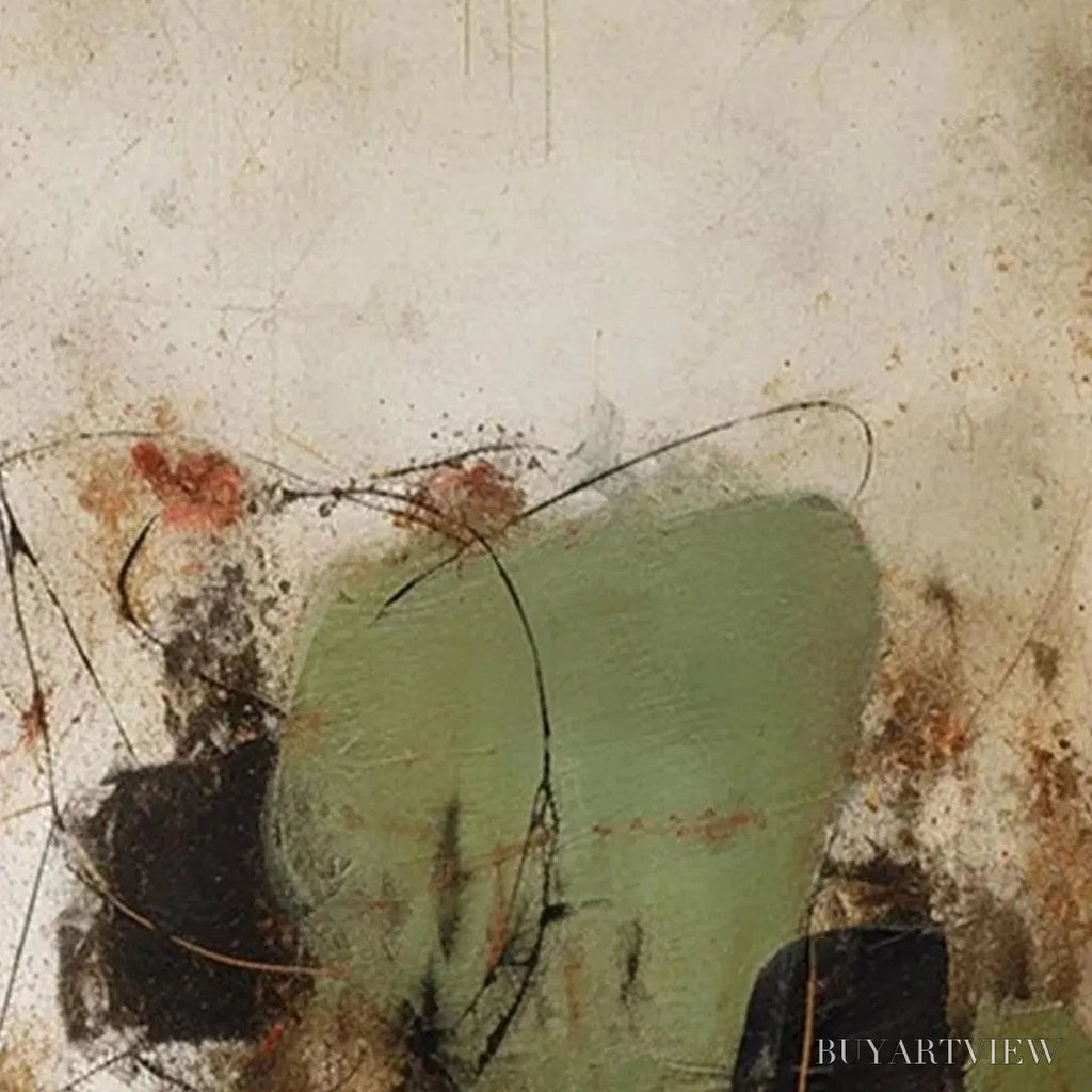 ARTOVITAS Sage Abstract – Minimalist Abstract Painting, Vertical - image 6