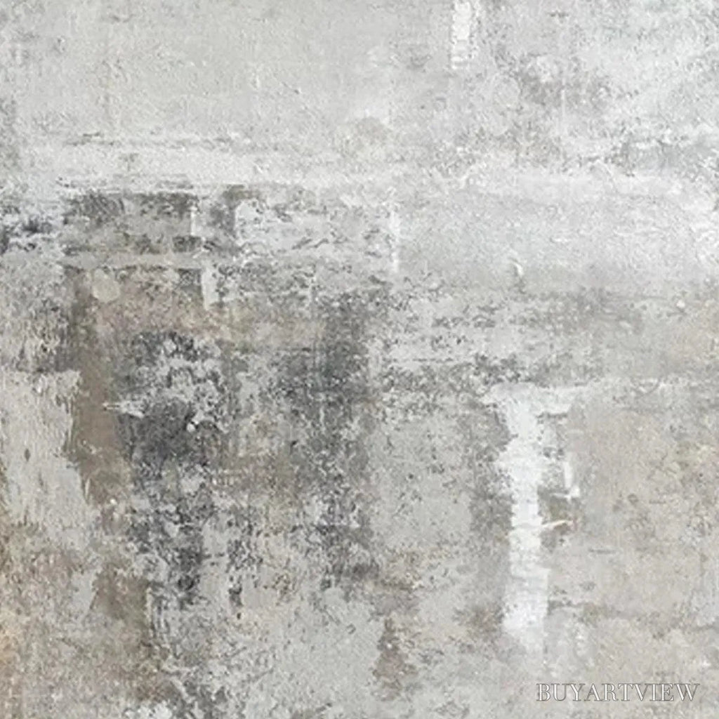 ARTOVITAS Grey Abstract Textured Diptych – Textured Abstract Painting Set of 2, Vertical - image 4
