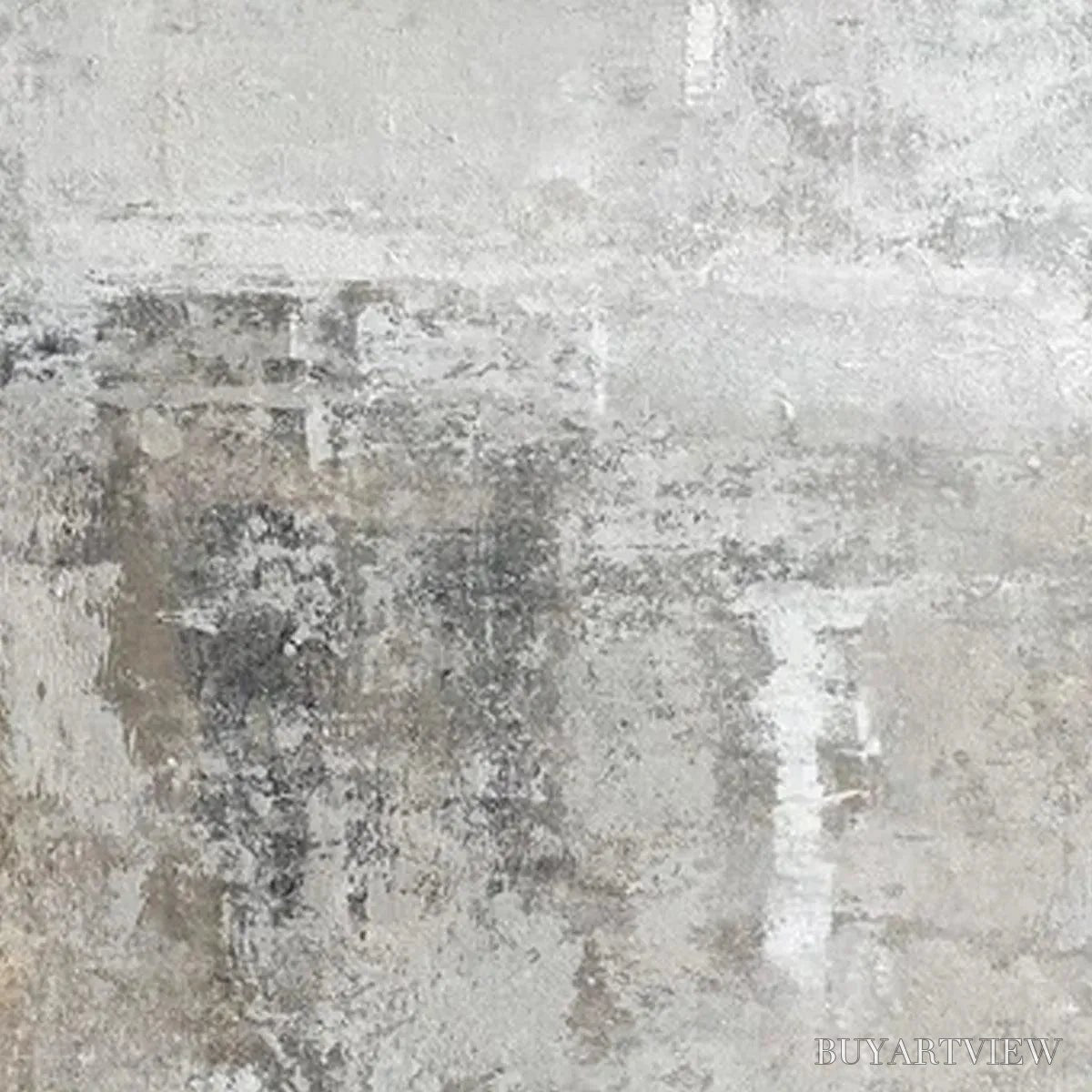 ARTOVITAS Grey Abstract Textured Diptych – Textured Abstract Painting Set of 2, Vertical - image 4