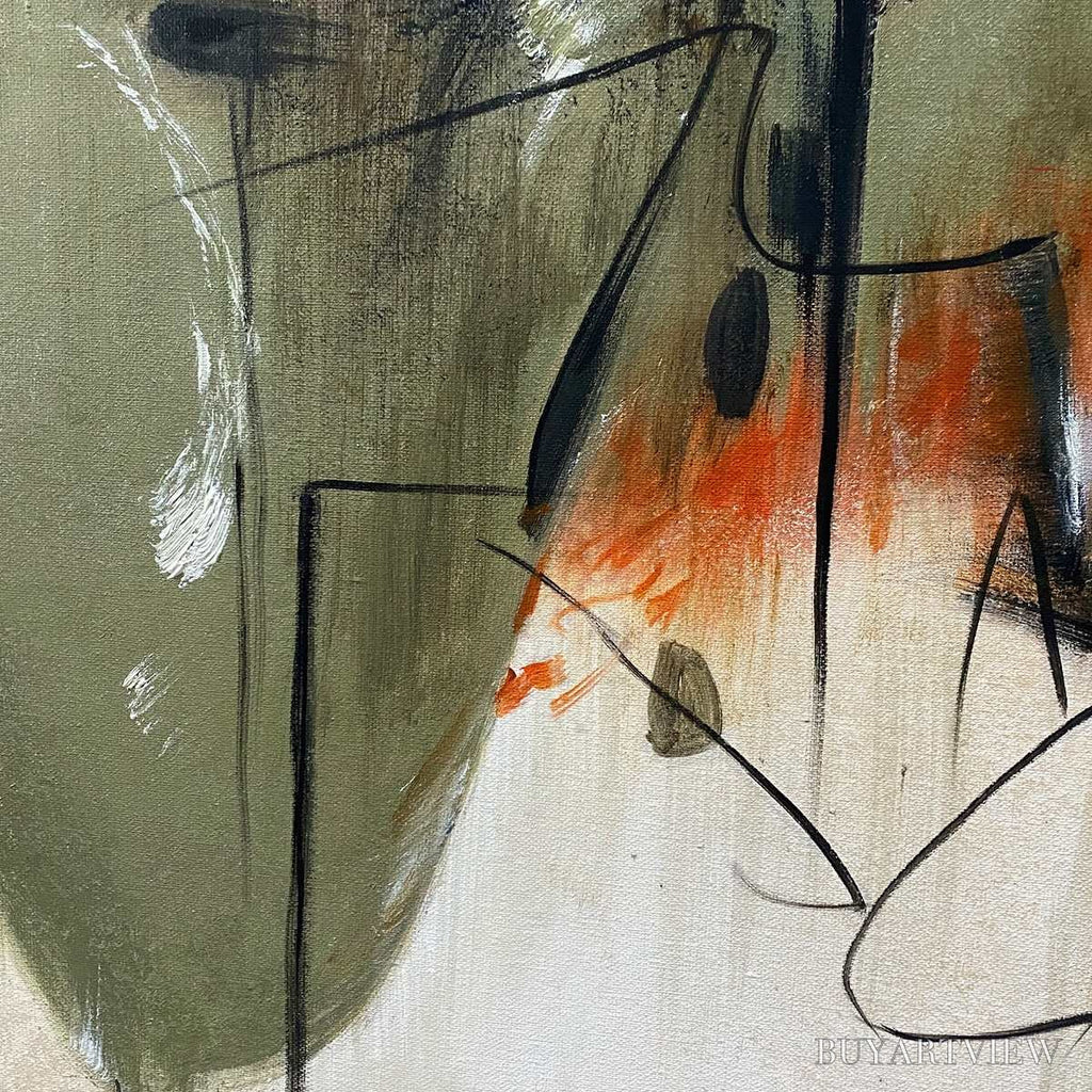 ARTOVITAS Untitled Abstract – Minimalist Abstract Painting, Vertical - image 3