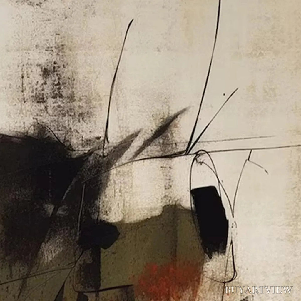 ARTOVITAS Untitled Abstract – Minimalist Abstract Painting, Vertical - image 4