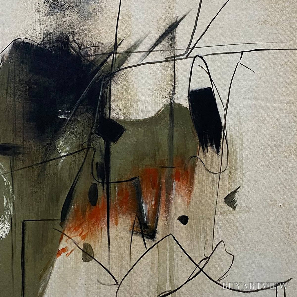 ARTOVITAS Untitled Abstract – Minimalist Abstract Painting, Vertical - image 5