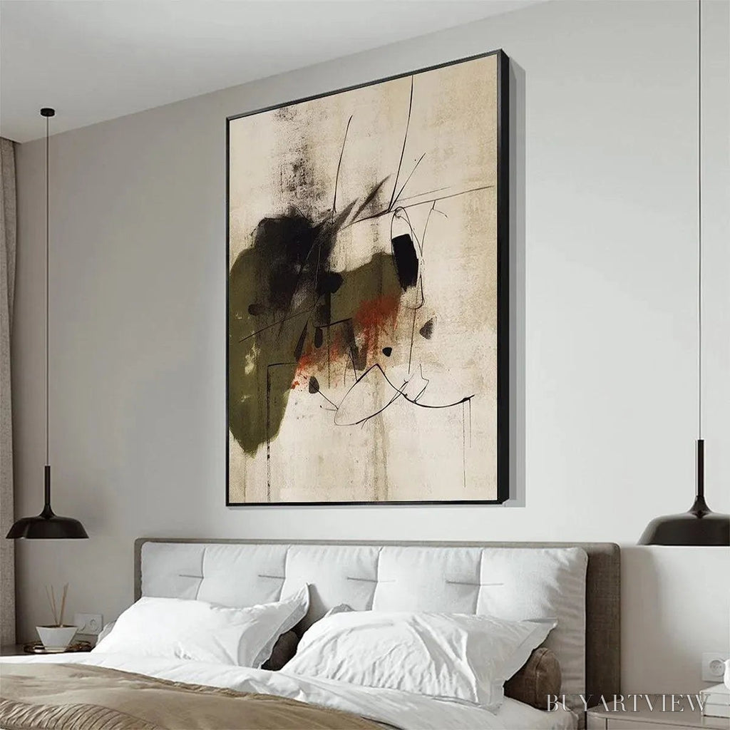 ARTOVITAS Untitled Abstract – Minimalist Abstract Painting, Vertical - image 6